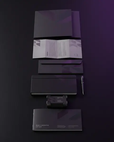 Corporate stationery branding preview